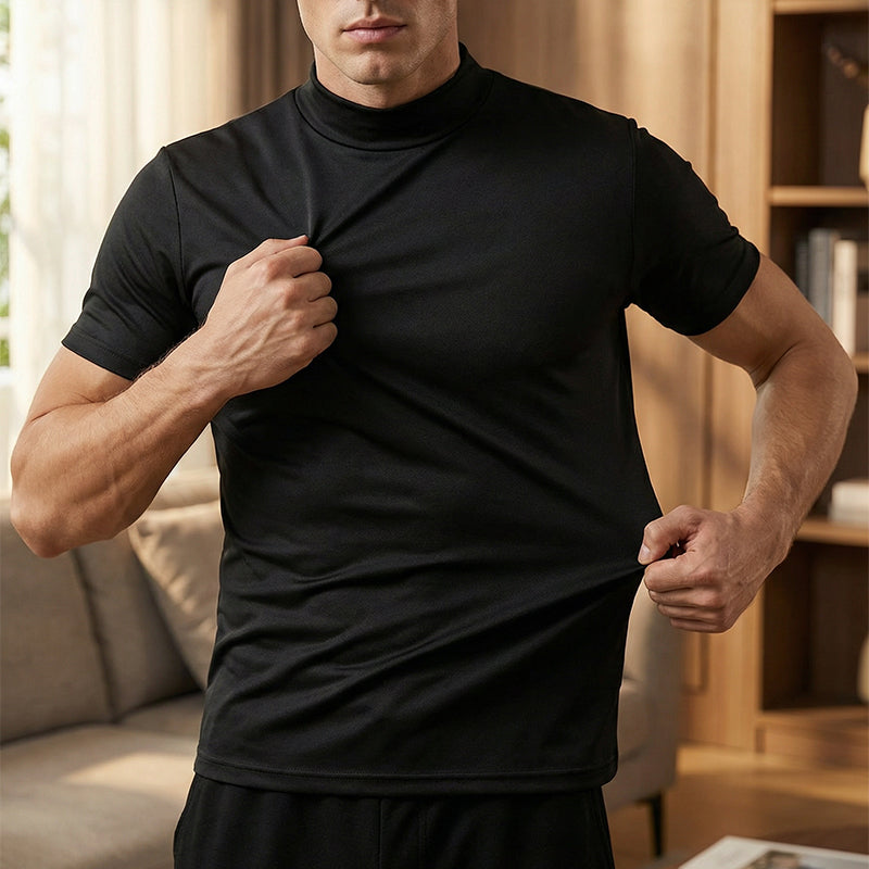 🔈🔈2026 Hot Sale - 50% OFF🎁High Neck Slim Fit T-shirt for Men