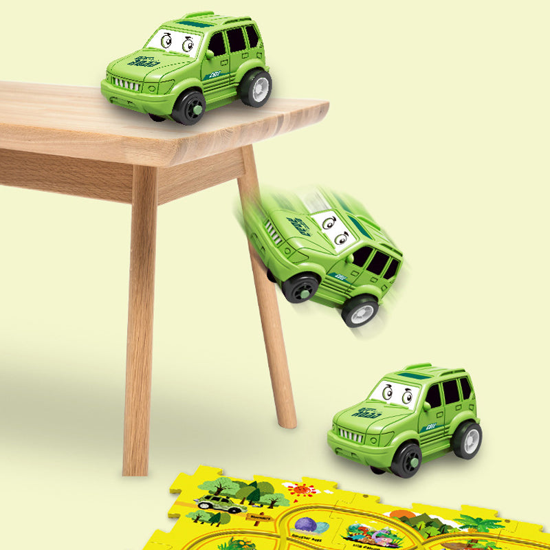 🎁[Best Gift For Kid]🚗Children's Educational Puzzle Track Car Play Set