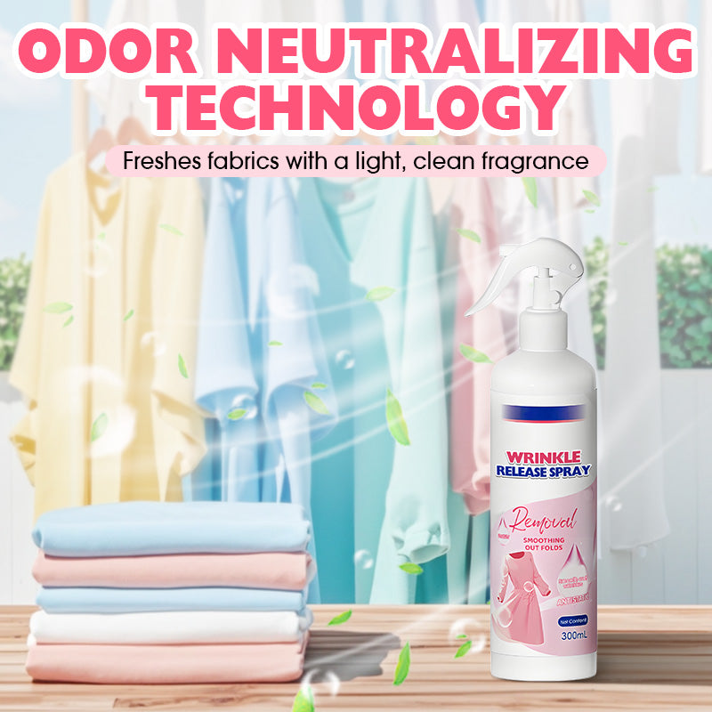 🥳2026 HOT SALE🥳💞50K+ SOLD!👔❤️‍🔥 50% OFF! Multi‑Functional Wrinkle Release Spray – Sprays away creases in minutes. Removes odours, gentle on fabrics. No ironing needed! A travel must‑have. 👕✨