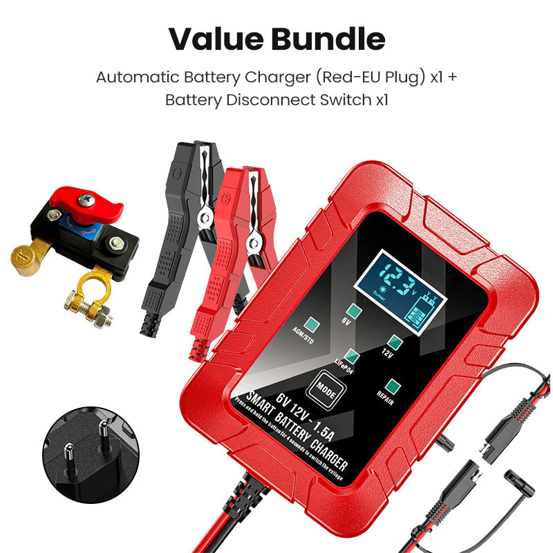🔥Limited Time Promotion 50% OFF🔥1.5A 6V 12V Automatic Battery Charger
